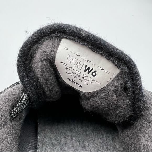 AllBirds The Wool Runners Natural Grey Sneakers Women’s Size 6 - Picture 7 of 8